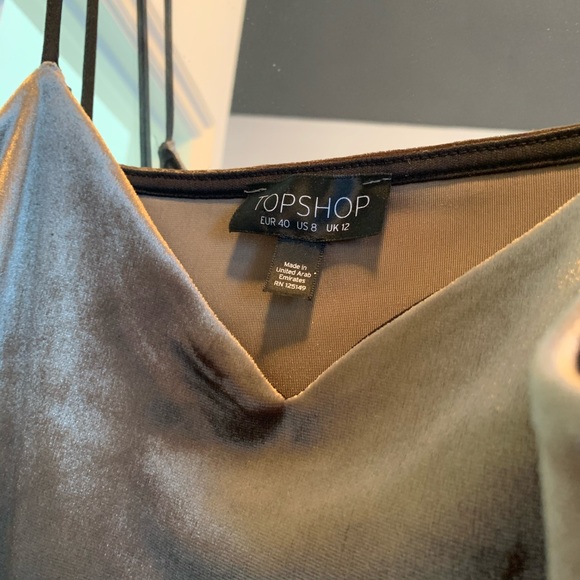 Suede olive Pewter dress with cut outs - Picture 4 of 6